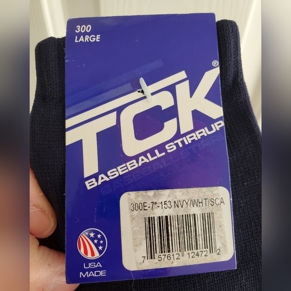NWT TCK Baseball Stirrup Large Navy/red/white. - Picture 5 of 5